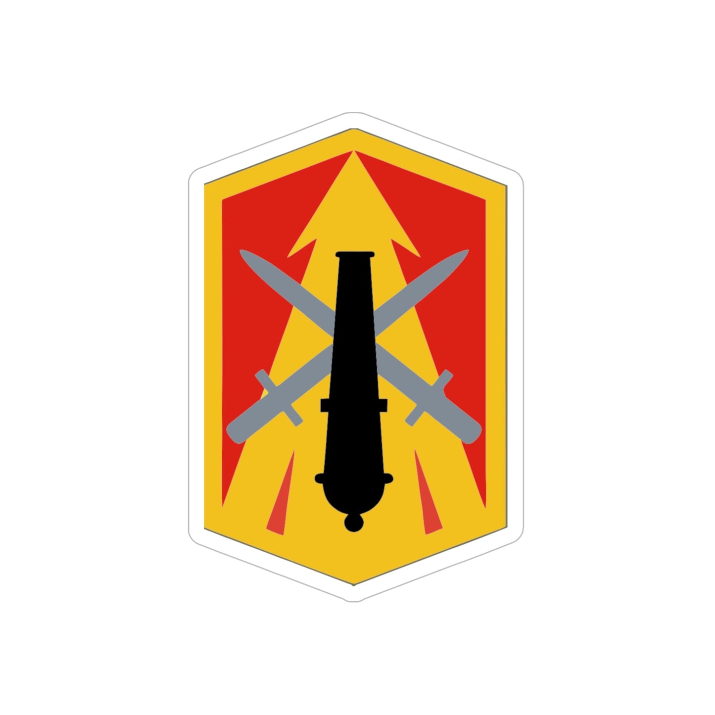 214th Fires Brigade (U.S. Army) REVERSE PRINT Transparent STICKER-6" × 6"-The Sticker Space