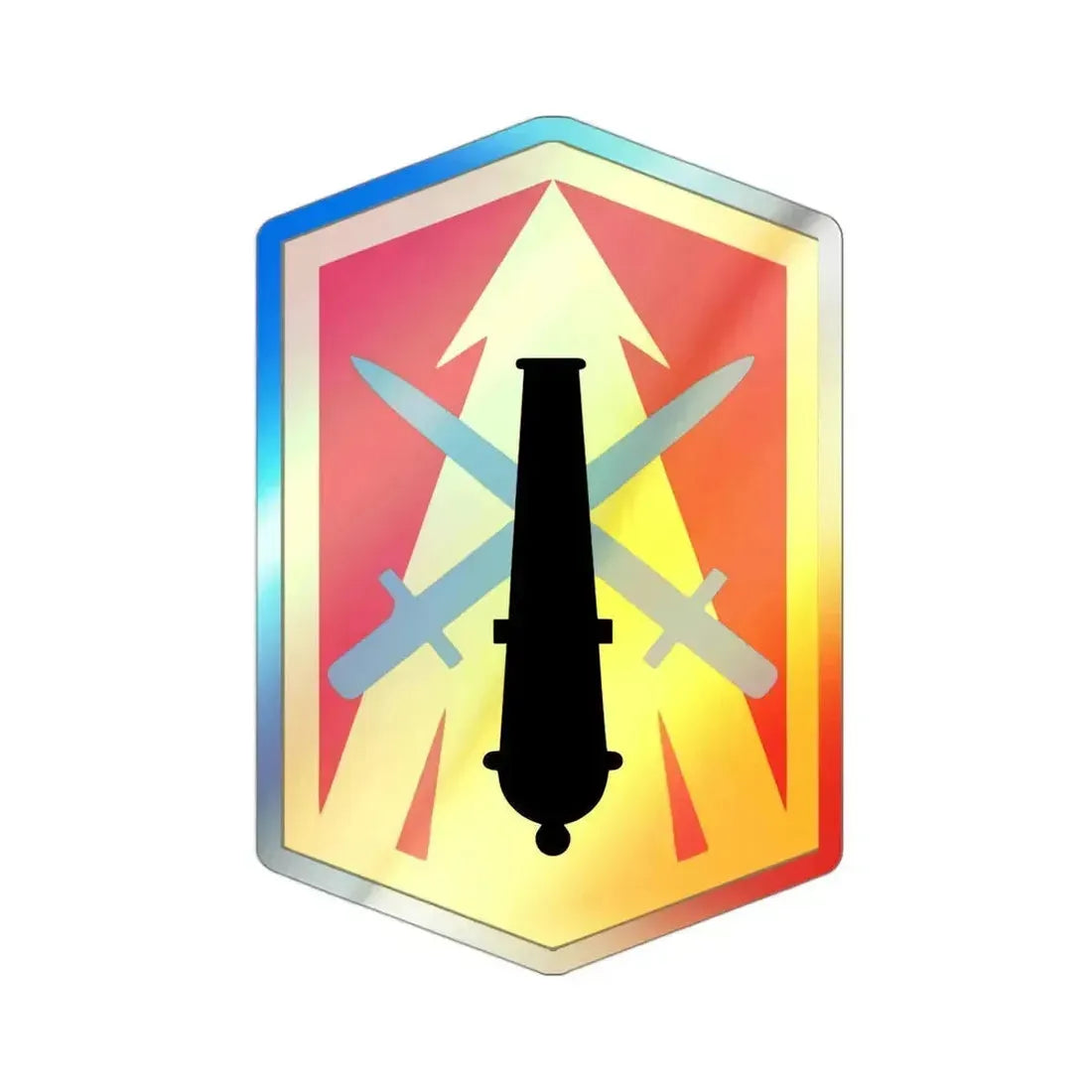 214th Fires Brigade (U.S. Army) Holographic STICKER Die-Cut Vinyl Decal 3 Inch Holographic - The Sticker Space