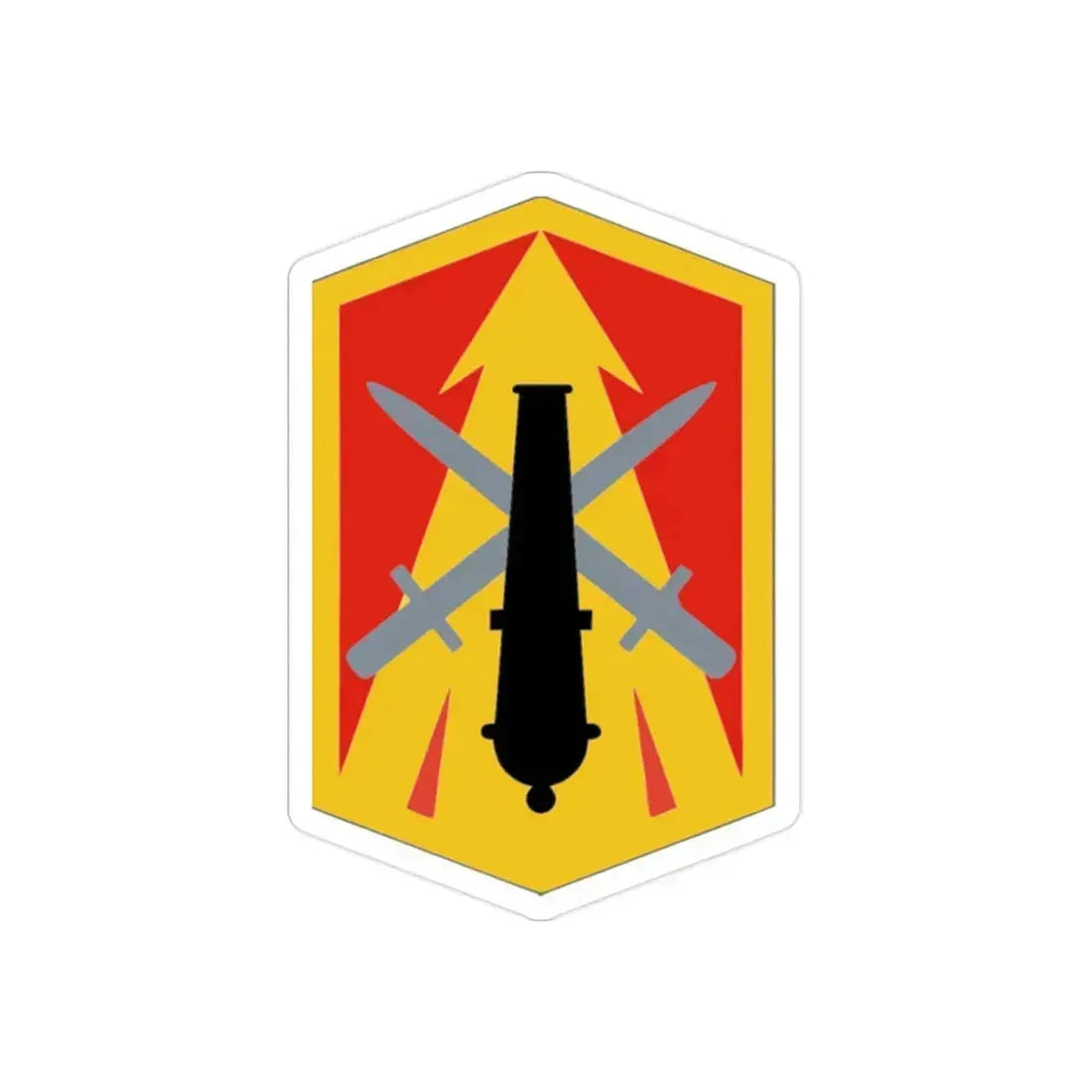 214th Fires Brigade (U.S. Army) REVERSE PRINT Transparent Die-Cut STICKER 2 Inch Die-Cut Transparent - The Sticker Space