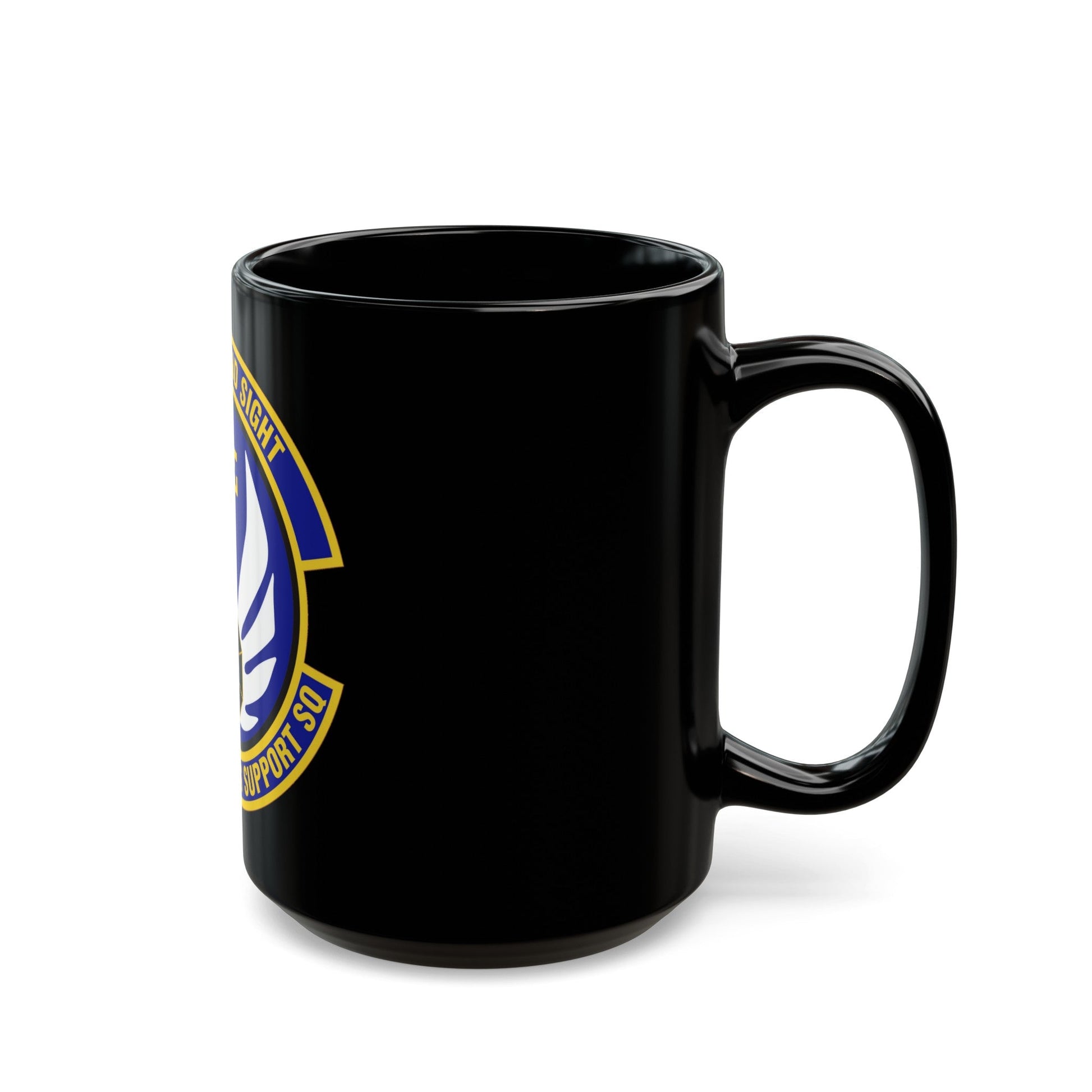 214th Operations Support Squadron (U.S. Air Force) Black Coffee Mug-The Sticker Space