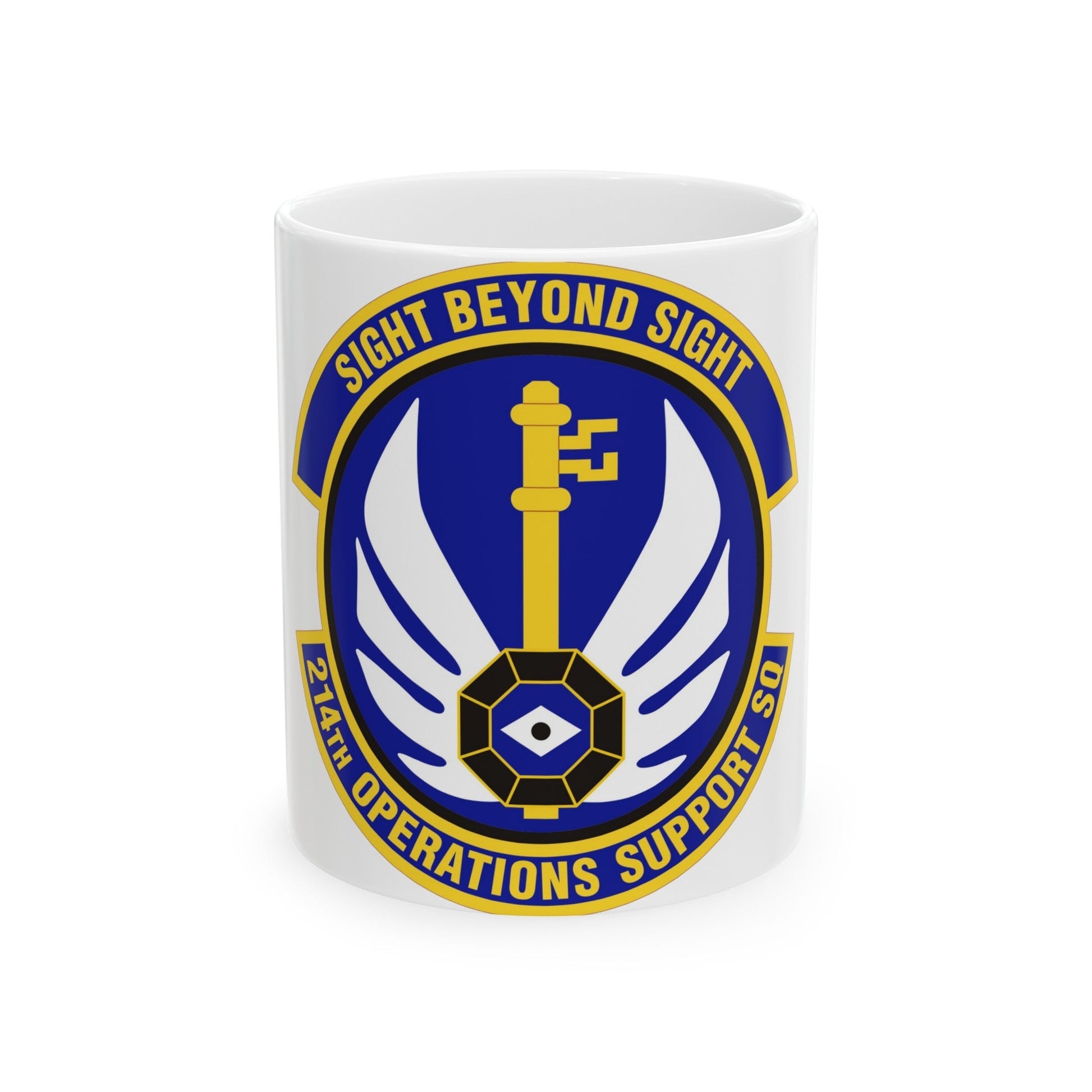 214th Operations Support Squadron (U.S. Air Force) White Coffee Mug-11oz-The Sticker Space