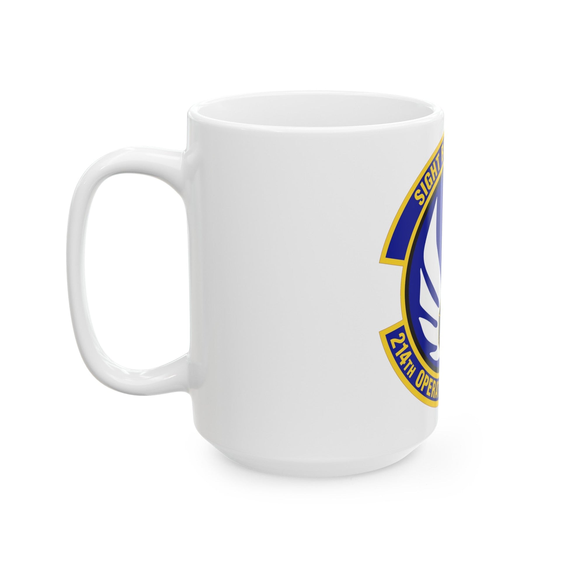 214th Operations Support Squadron (U.S. Air Force) White Coffee Mug-The Sticker Space