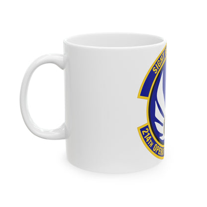 214th Operations Support Squadron (U.S. Air Force) White Coffee Mug-The Sticker Space