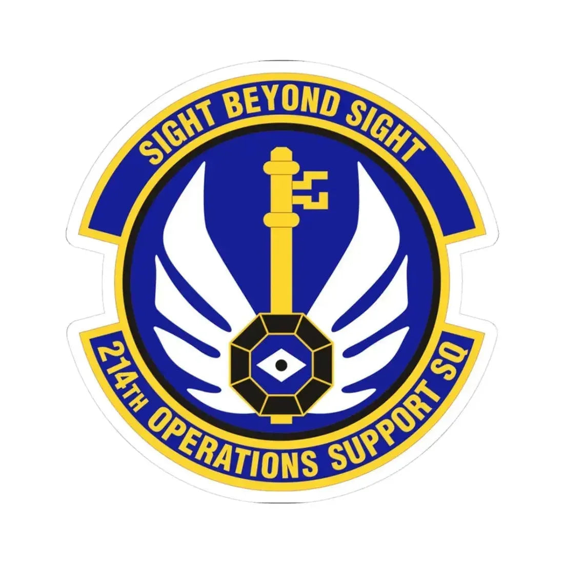 214th Operations Support Squadron (U.S. Air Force) STICKER Vinyl Kiss-Cut Decal 3 Inch White - The Sticker Space