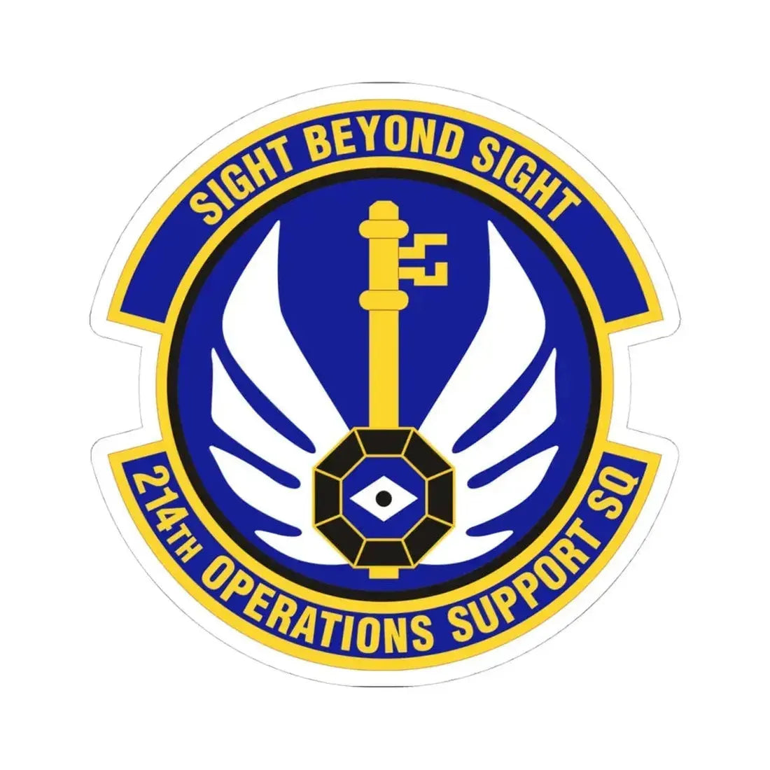 214th Operations Support Squadron (U.S. Air Force) STICKER Vinyl Kiss-Cut Decal 4 Inch White - The Sticker Space