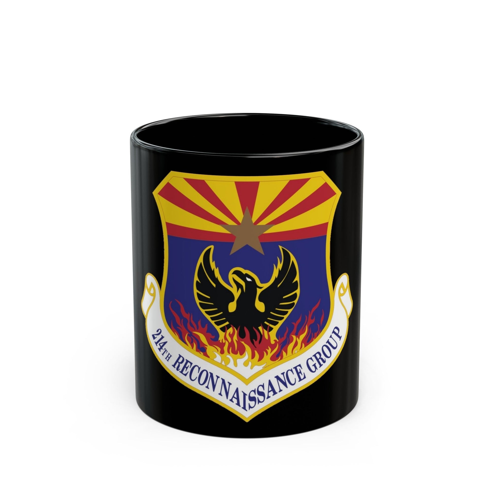 214th Reconnaissance Group (U.S. Air Force) Black Coffee Mug-11oz-The Sticker Space