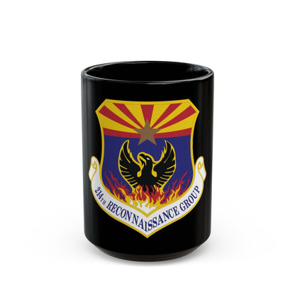 214th Reconnaissance Group (U.S. Air Force) Black Coffee Mug-15oz-The Sticker Space