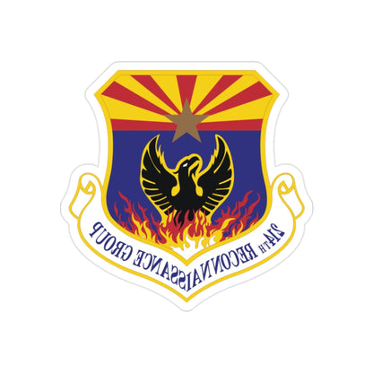 214th Reconnaissance Group (U.S. Air Force) REVERSE PRINT Transparent STICKER-2" × 2"-The Sticker Space