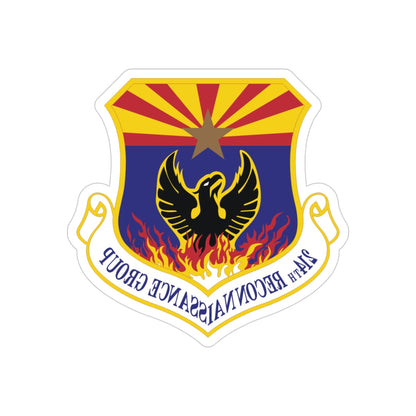 214th Reconnaissance Group (U.S. Air Force) REVERSE PRINT Transparent STICKER-4" × 4"-The Sticker Space