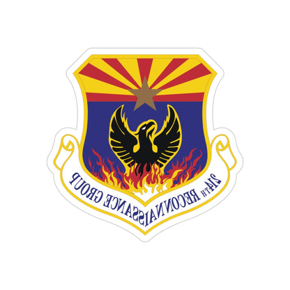 214th Reconnaissance Group (U.S. Air Force) REVERSE PRINT Transparent STICKER-6" × 6"-The Sticker Space