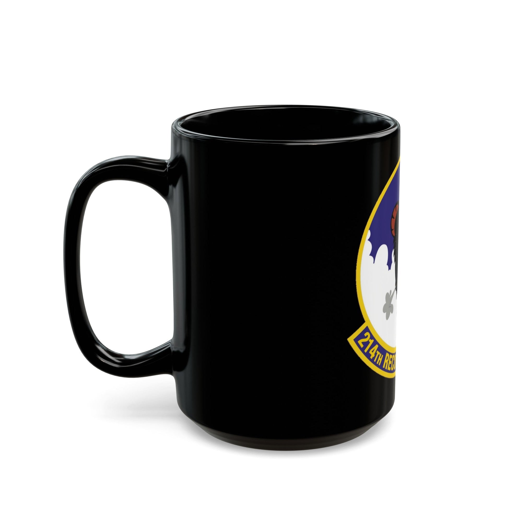 214th Reconnaissance Squadron (U.S. Air Force) Black Coffee Mug-The Sticker Space