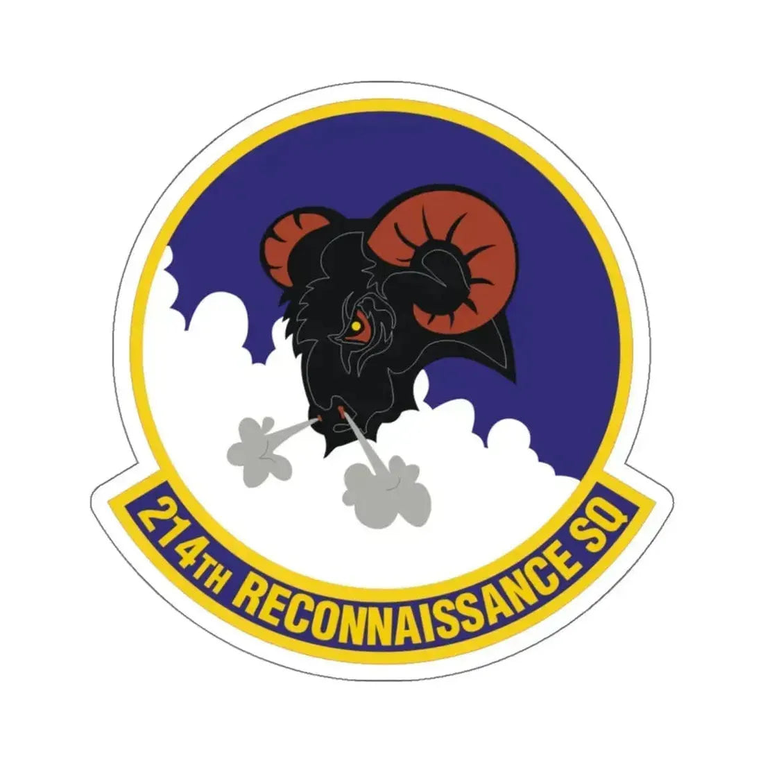 214th Reconnaissance Squadron (U.S. Air Force) STICKER Vinyl Kiss-Cut Decal 6 Inch White - The Sticker Space