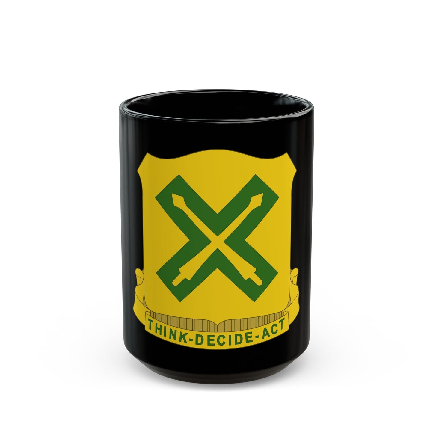 215 Tank Battalion (U.S. Army) Black Coffee Mug-15oz-The Sticker Space