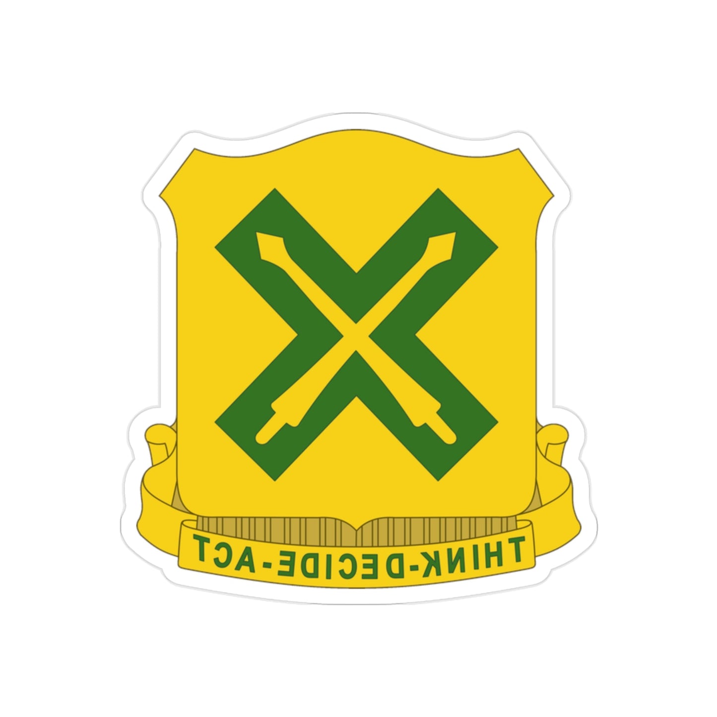 215 Tank Battalion (U.S. Army) REVERSE PRINT Transparent STICKER-2" × 2"-The Sticker Space