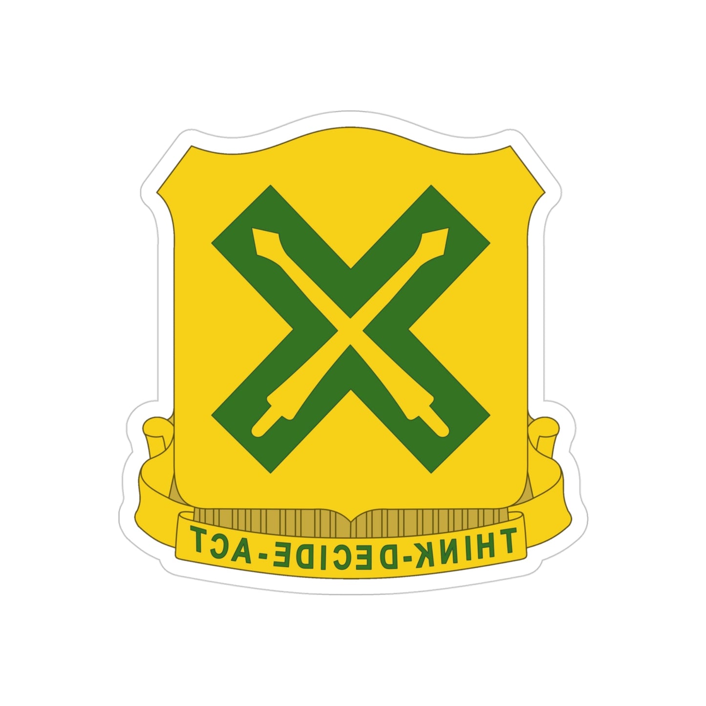 215 Tank Battalion (U.S. Army) REVERSE PRINT Transparent STICKER-4" × 4"-The Sticker Space