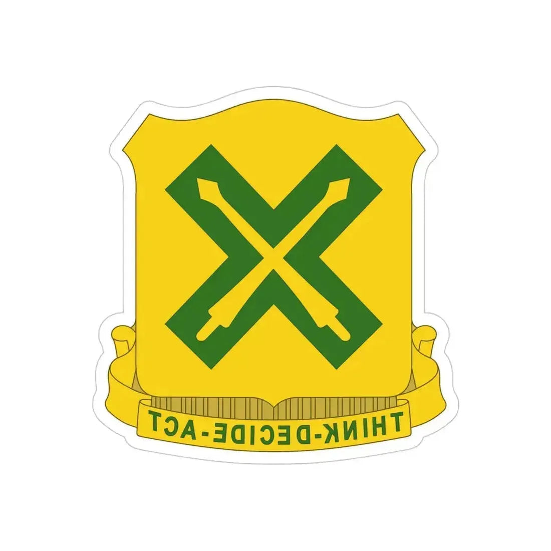 215 Tank Battalion (U.S. Army) REVERSE PRINT Transparent Die-Cut STICKER 4 Inch Die-Cut Transparent - The Sticker Space