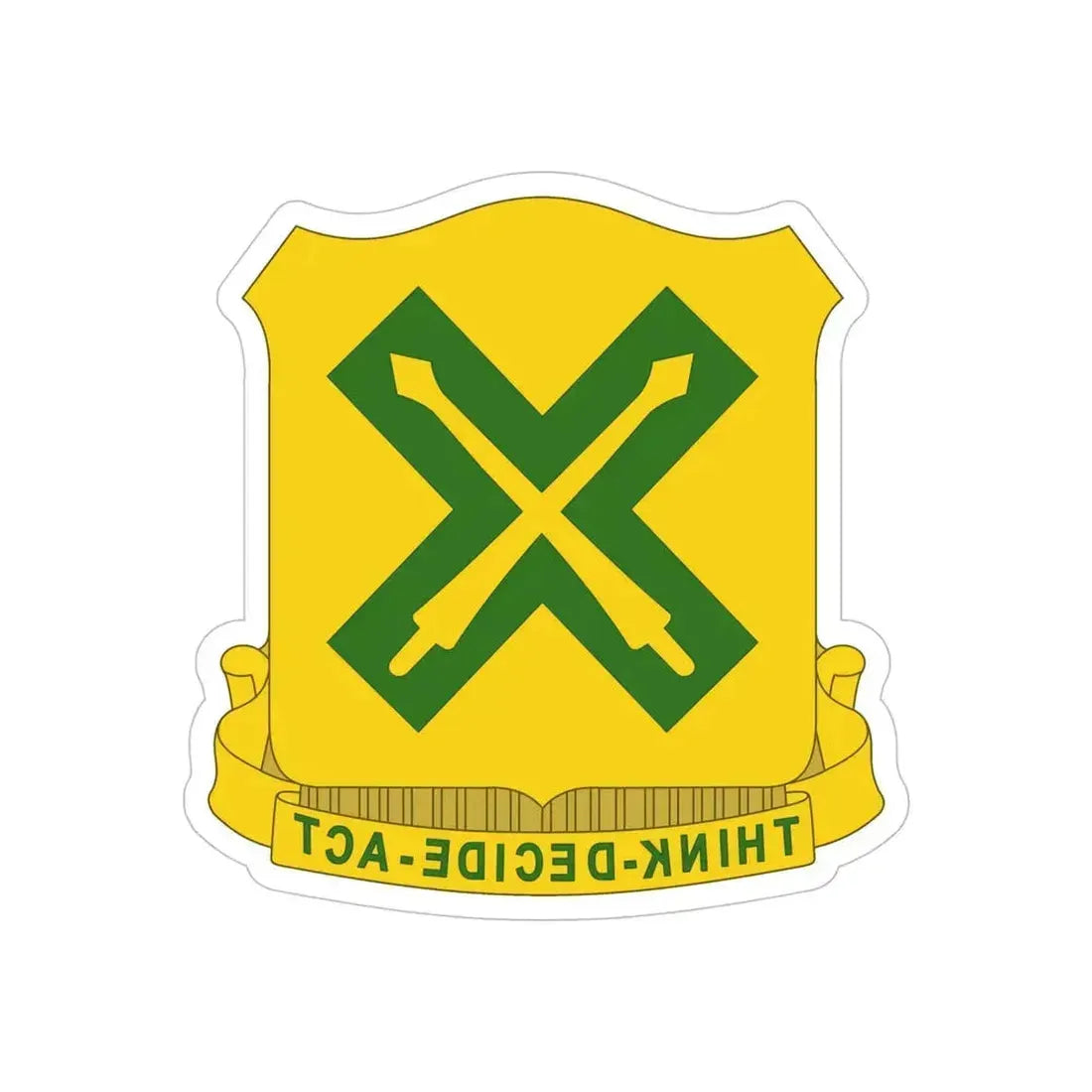 215 Tank Battalion (U.S. Army) REVERSE PRINT Transparent Die-Cut STICKER 5 Inch Die-Cut Transparent - The Sticker Space
