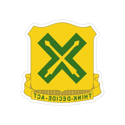 215 Tank Battalion (U.S. Army) REVERSE PRINT Transparent Die-Cut STICKER 5 Inch Die-Cut Transparent - The Sticker Space