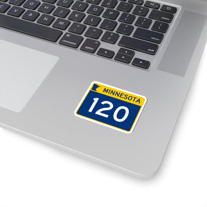 MN-120 wide (Minnesota) (Road Sign) STICKER Vinyl Kiss-Cut Decal