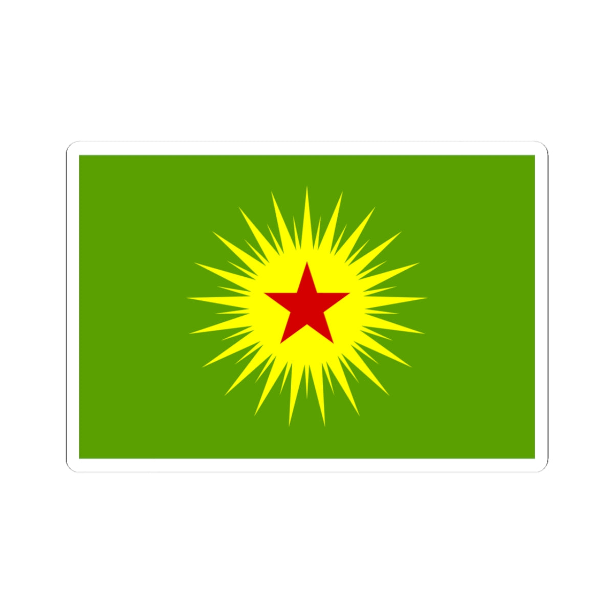 Flag of Koma Civakên Kurdistanê (Iraq) STICKER Vinyl Kiss-Cut Decal