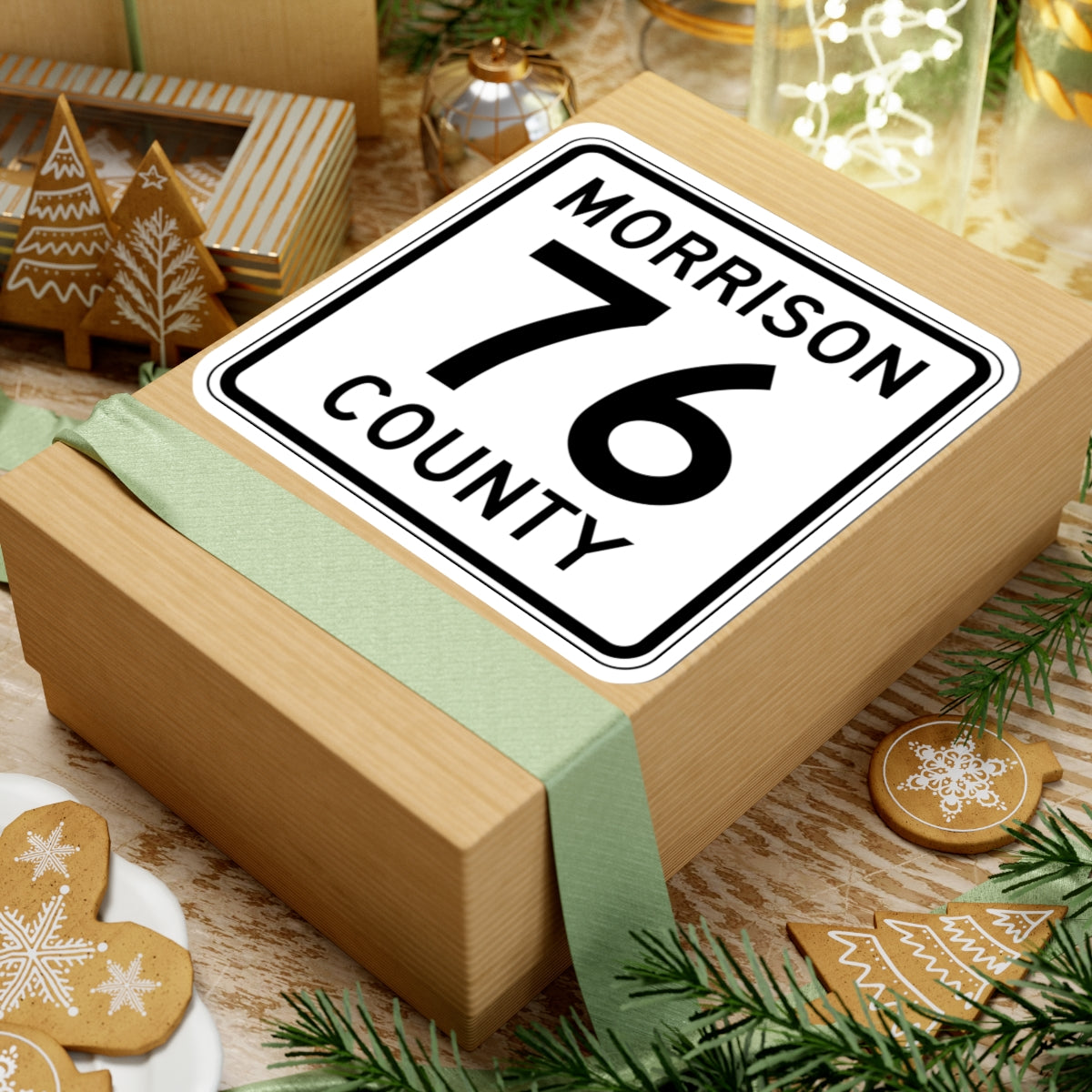 Morrison County Route 76 (Minnesota) (Road Sign) STICKER Vinyl Kiss-Cut Decal