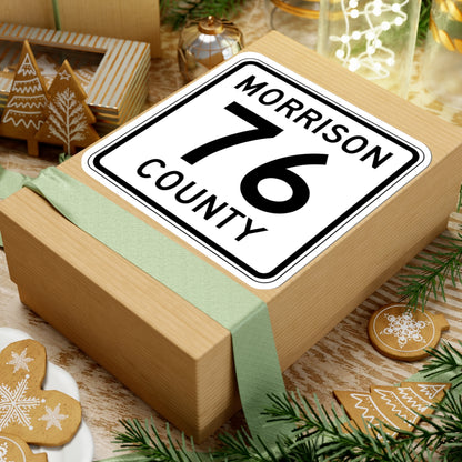 Morrison County Route 76 (Minnesota) (Road Sign) STICKER Vinyl Kiss-Cut Decal