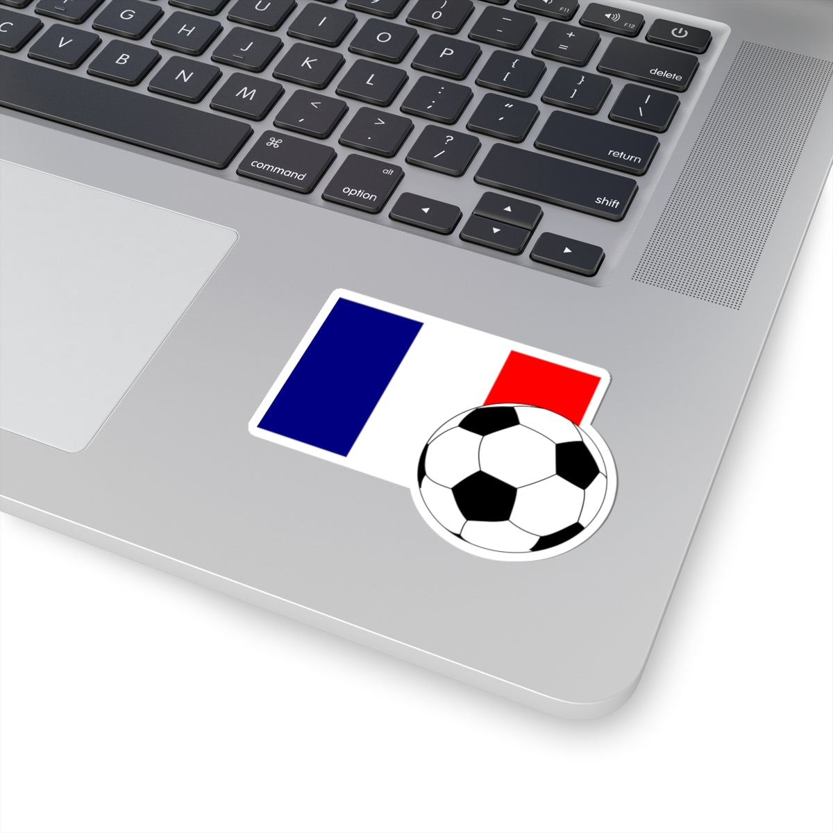 Flag of France with football (France) STICKER Vinyl Kiss-Cut Decal