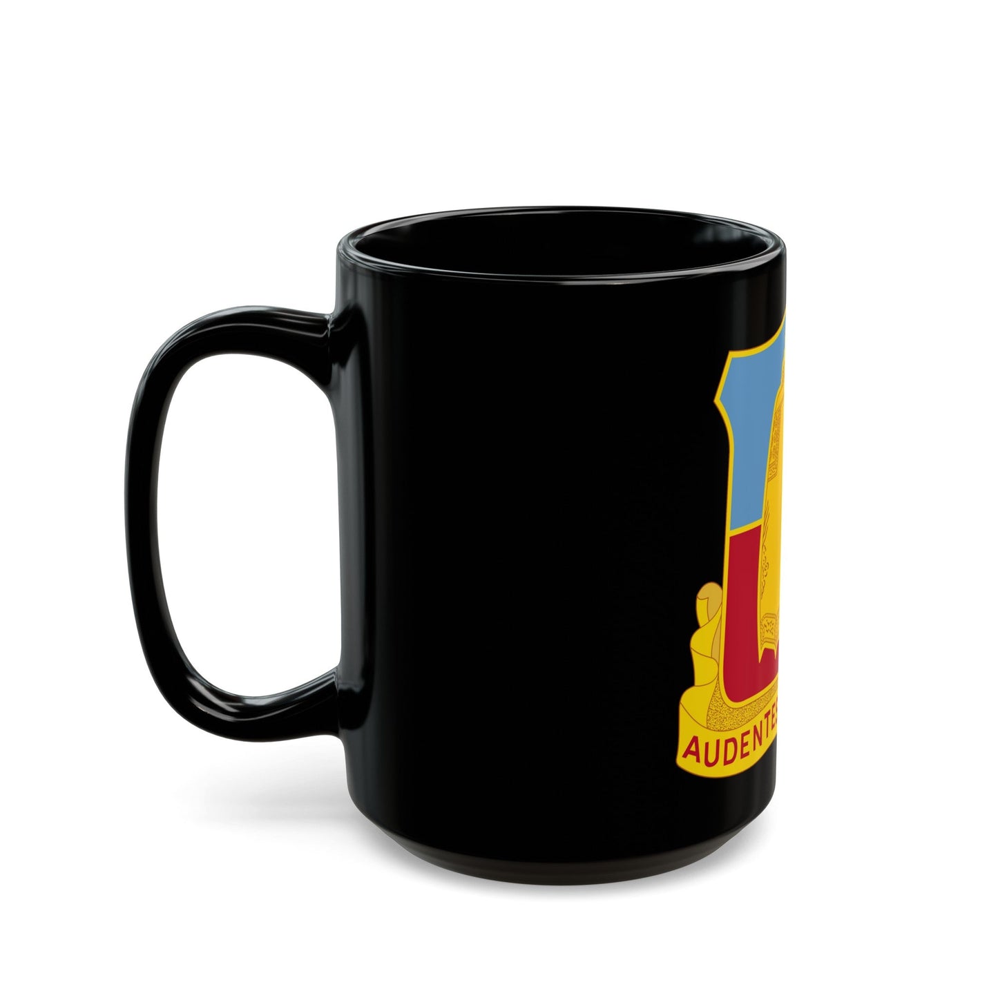 215th Armored Field Artillery Battalion (U.S. Army) Black Coffee Mug-The Sticker Space