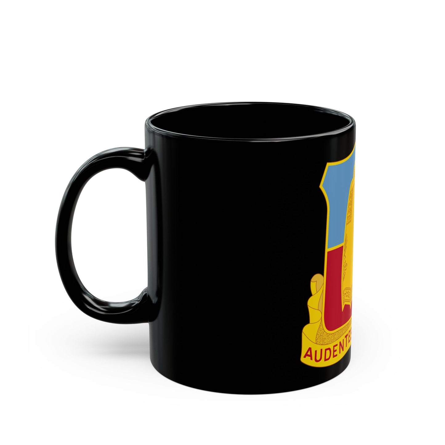 215th Armored Field Artillery Battalion (U.S. Army) Black Coffee Mug-The Sticker Space