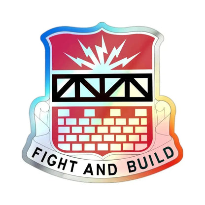216 Engineer Battalion (U.S. Army) Holographic STICKER Die-Cut Vinyl Decal 2 Inch Holographic - The Sticker Space