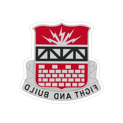 216 Engineer Battalion (U.S. Army) REVERSE PRINT Transparent Die-Cut STICKER - The Sticker Space