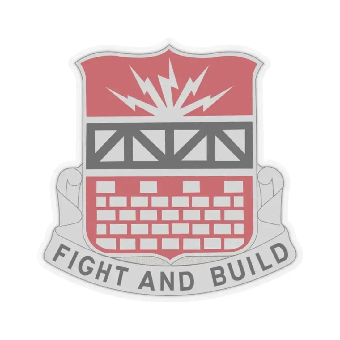 216 Engineer Battalion (U.S. Army) STICKER Vinyl Kiss-Cut Decal 2 Inch Transparent - The Sticker Space