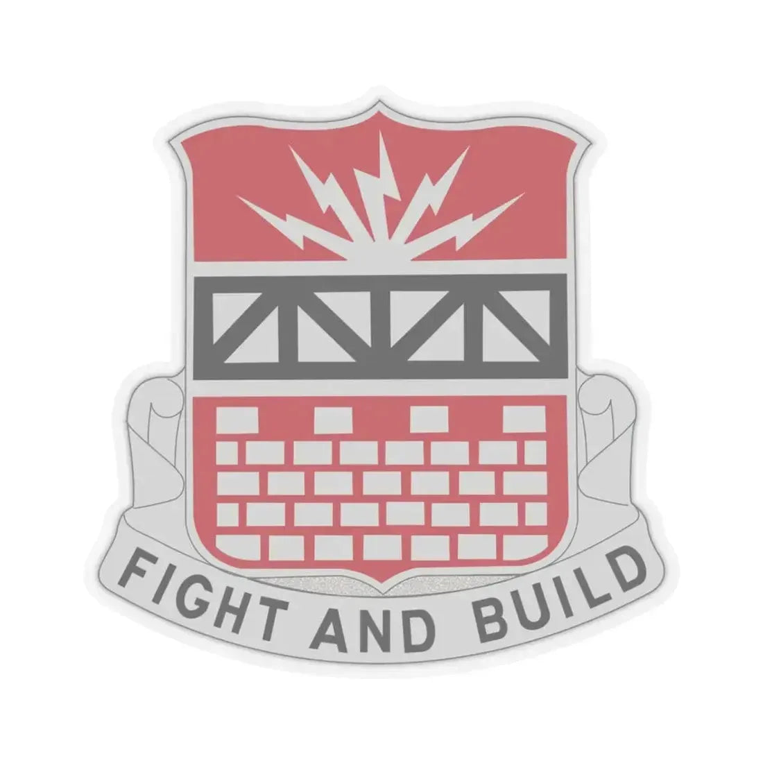 216 Engineer Battalion (U.S. Army) STICKER Vinyl Kiss-Cut Decal 3 Inch Transparent - The Sticker Space