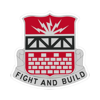 216 Engineer Battalion (U.S. Army) STICKER Vinyl Kiss-Cut Decal 3 Inch White - The Sticker Space