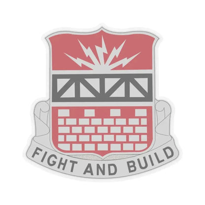 216 Engineer Battalion (U.S. Army) STICKER Vinyl Kiss-Cut Decal 6 Inch Transparent - The Sticker Space