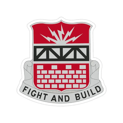 216 Engineer Battalion (U.S. Army) Transparent STICKER Die-Cut Vinyl Decal 4 Inch - The Sticker Space