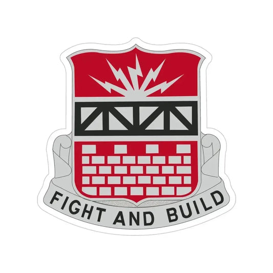 216 Engineer Battalion (U.S. Army) Transparent STICKER Die-Cut Vinyl Decal 6 Inch - The Sticker Space