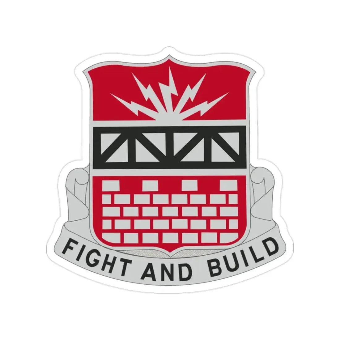 216 Engineer Battalion (U.S. Army) Transparent STICKER Die-Cut Vinyl Decal - The Sticker Space