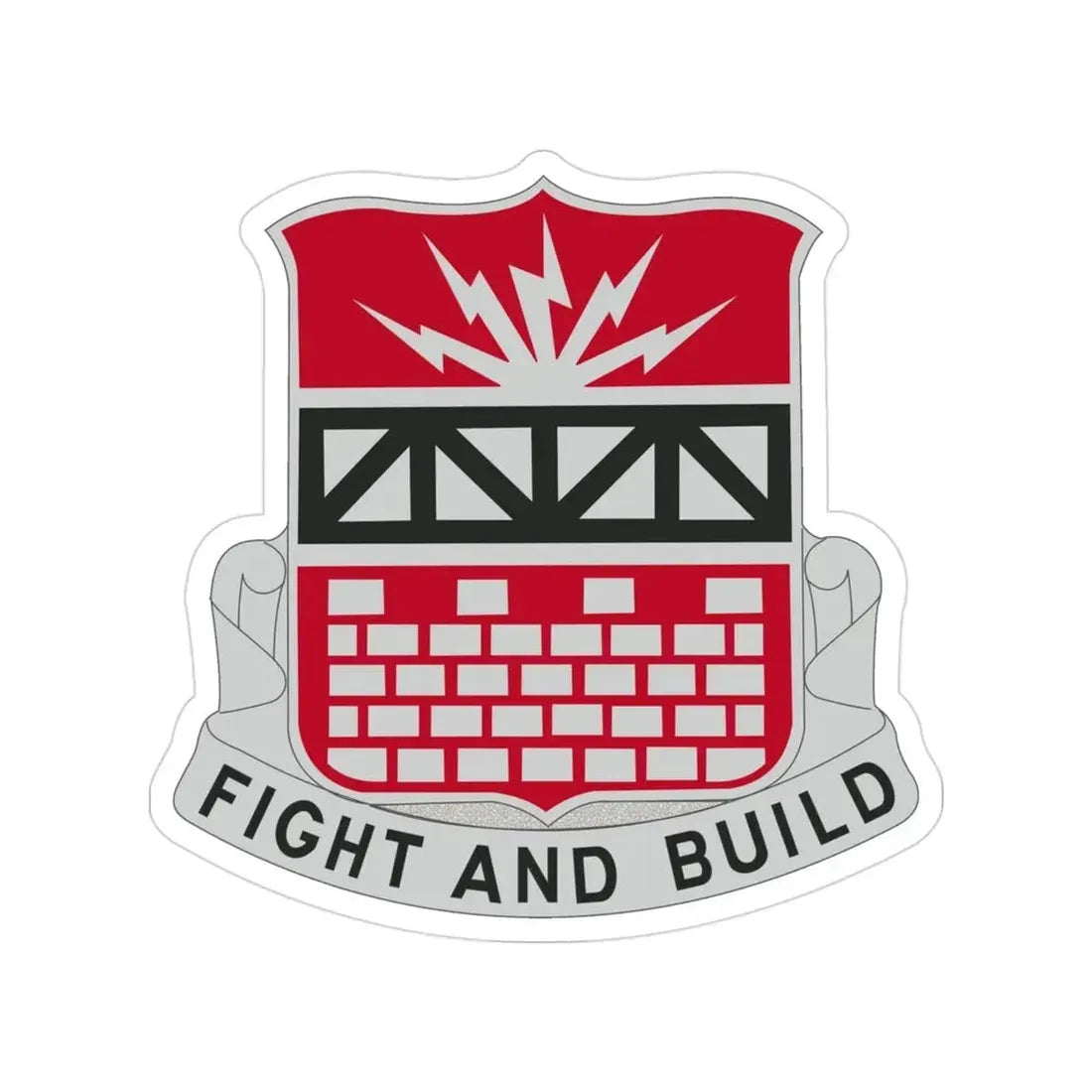 216 Engineer Battalion (U.S. Army) Transparent STICKER Die-Cut Vinyl Decal - The Sticker Space