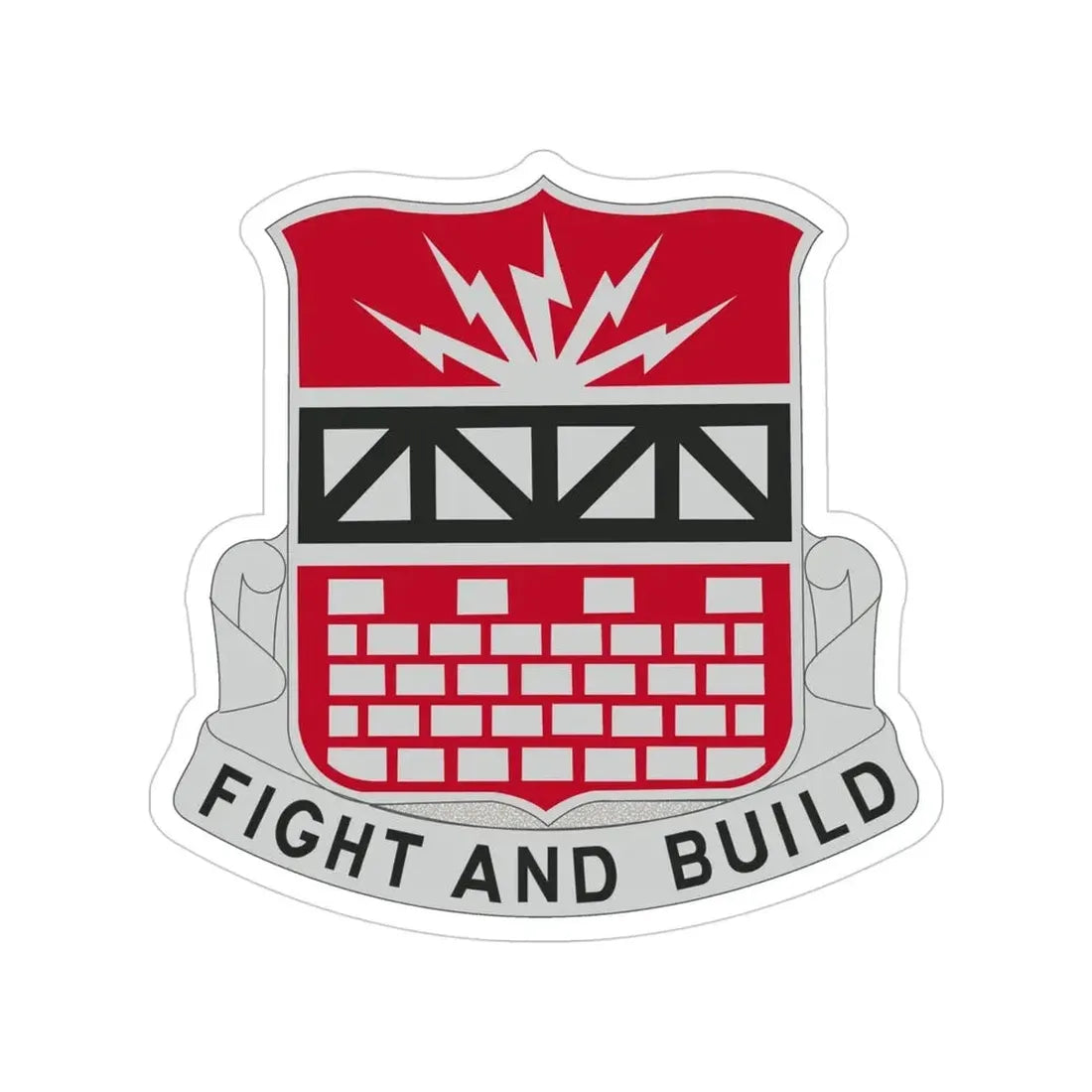 216 Engineer Battalion (U.S. Army) Transparent STICKER Die-Cut Vinyl Decal - The Sticker Space