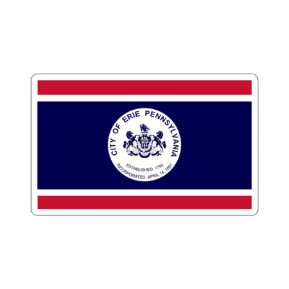 Flag of Erie, Pennsylvania - STICKER Vinyl Kiss-Cut Decal