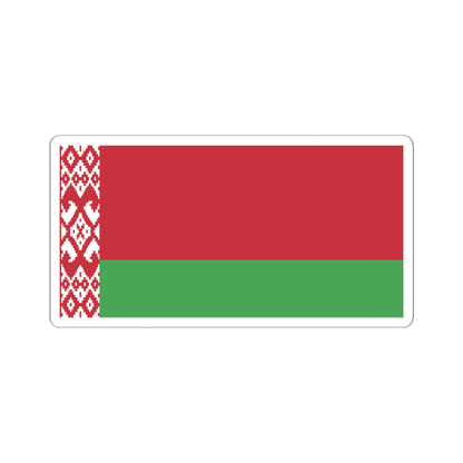 Belarus flag on law (Belarus) STICKER Vinyl Kiss-Cut Decal