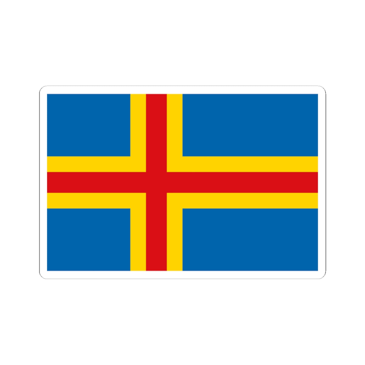 Flag of Åland (Finland) STICKER Vinyl Kiss-Cut Decal