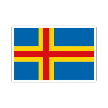Flag of Åland (Finland) STICKER Vinyl Kiss-Cut Decal
