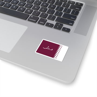 Flag of Qatar 1936-1949 3-2 (Qatar) STICKER Vinyl Kiss-Cut Decal