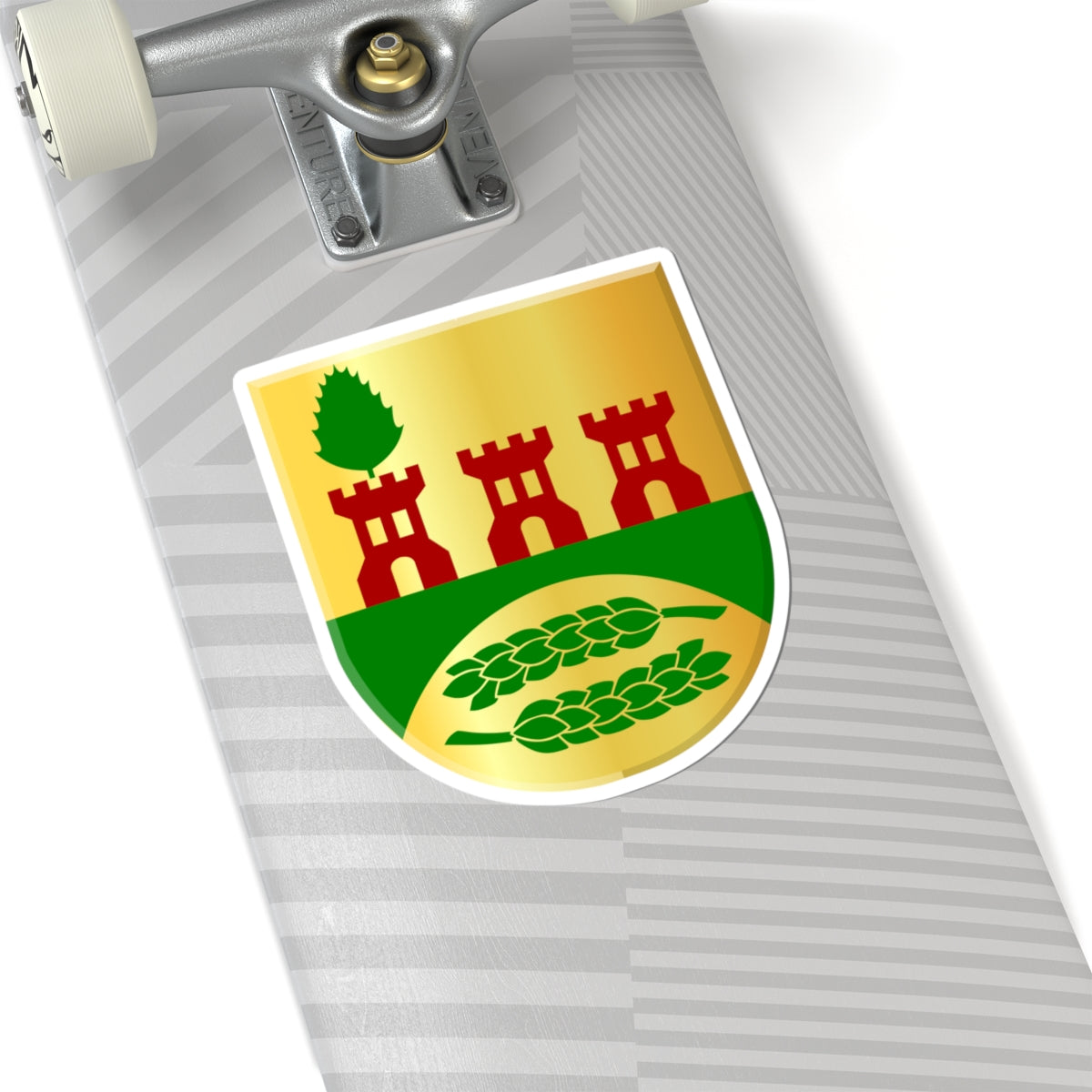 Akkerwoude wapen (Netherlands) (Coat of Arms) STICKER Vinyl Kiss-Cut Decal