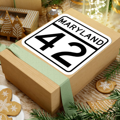 MD Route 42 (Maryland) (Road Sign) STICKER Vinyl Kiss-Cut Decal
