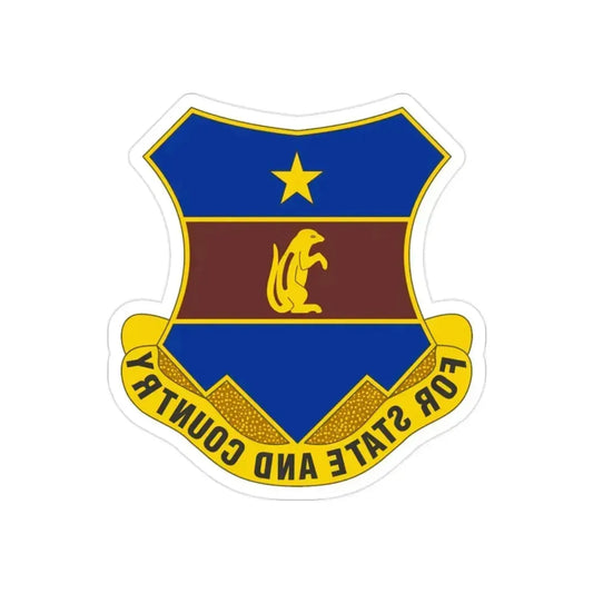 216th Air Defense Artillery Regiment (U.S. Army) REVERSE PRINT Transparent Die-Cut STICKER 2 Inch Die-Cut Transparent - The Sticker Space