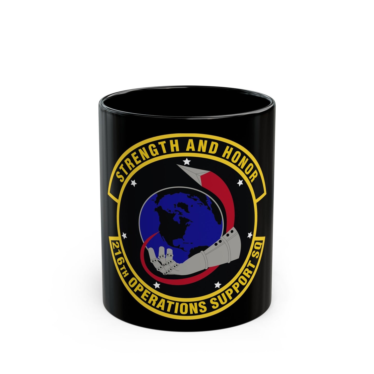 216th Operations Support Squadron (U.S. Air Force) Black Coffee Mug-11oz-The Sticker Space