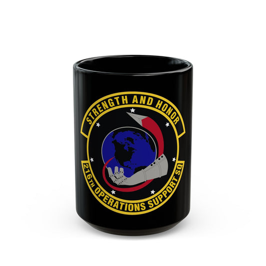 216th Operations Support Squadron (U.S. Air Force) Black Coffee Mug-15oz-The Sticker Space